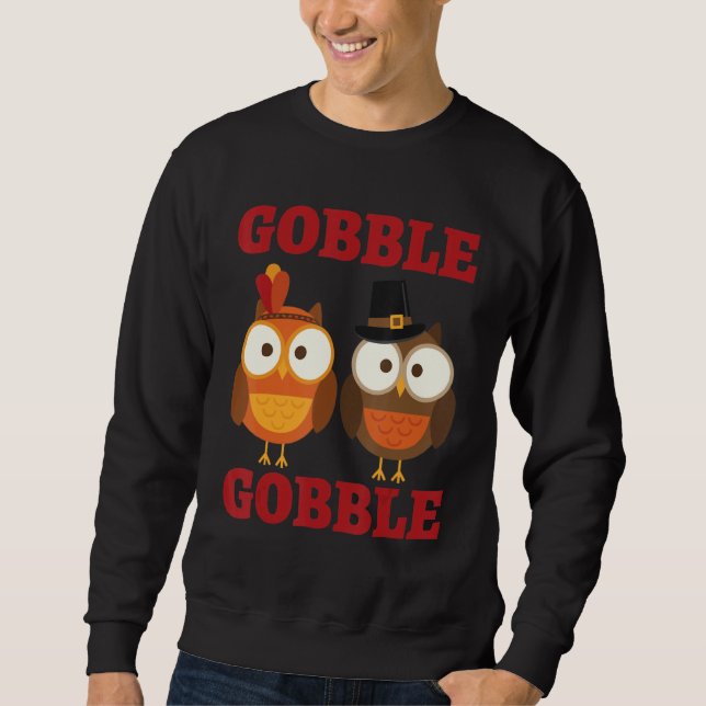 Sweatshirt Joli Gobble Gobble Turquie Pèlerin petits garçons  (Devant)