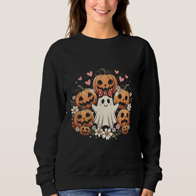 Sweatshirt Joli Halloween Conception familiale (Devant)
