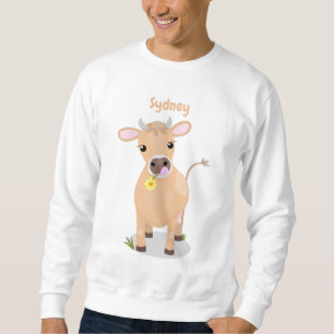 Sweatshirt Joli joli maillot de vache et dessin de fleurs