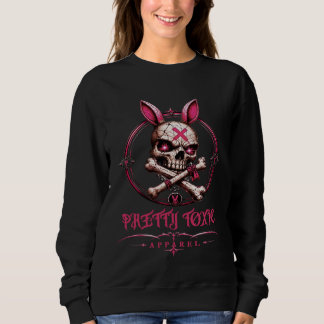 Sweatshirt Joli Lapin Crâne Toxique Vêtements de Rue Dark Aes