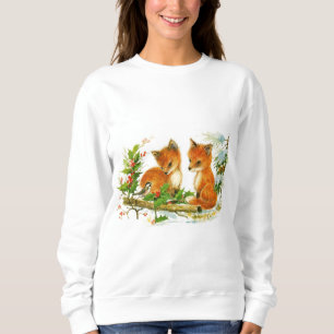 Sweatshirt Joli renard de Noël Vintage