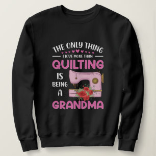 Sweatshirt Jolie courtepointe Grandma mot art
