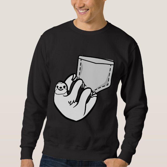 Sweatshirt Jolie fente de poche accrochée autour (Devant)