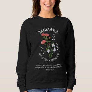 Sweatshirt Jolie Fleur du mois de naissance JANVIER Christian