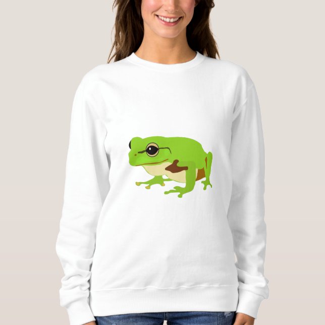 Sweatshirt Jolie grenouille verte arboricole (Devant)