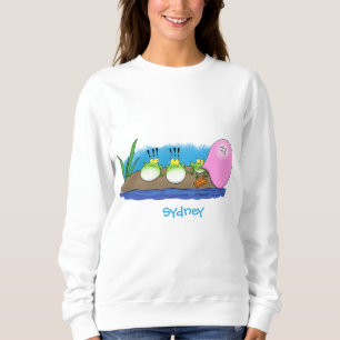 Sweatshirt Jolie grenouilles drôles bubblegum dessin animé il