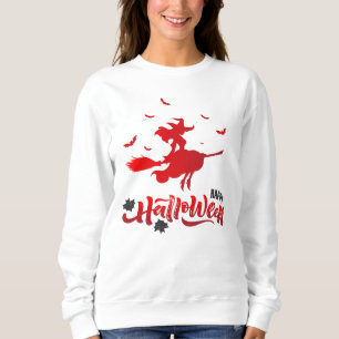 Sweatshirt Jolie Sorcière Balai Volant Joyeux Halloween