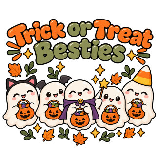 Sweatshirt Jolis amis fantômes Kawaii Trick Or Treat Candy