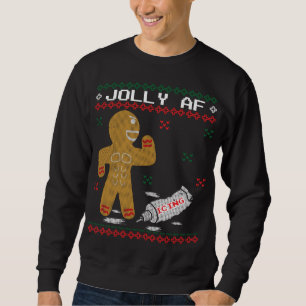 Sweatshirt Jolly AF Gingerbread Homme Body Builder