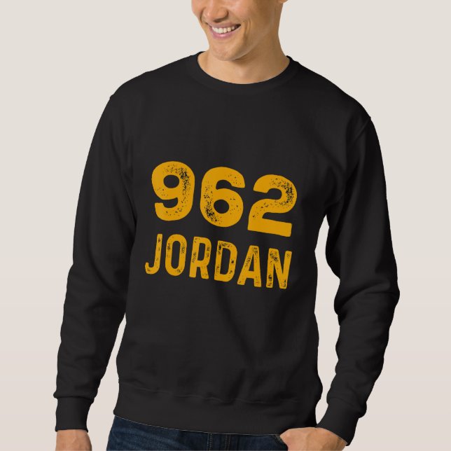 Sweatshirt Jordan 962 T-Shirt Distressed Country Area Code Te (Devant)