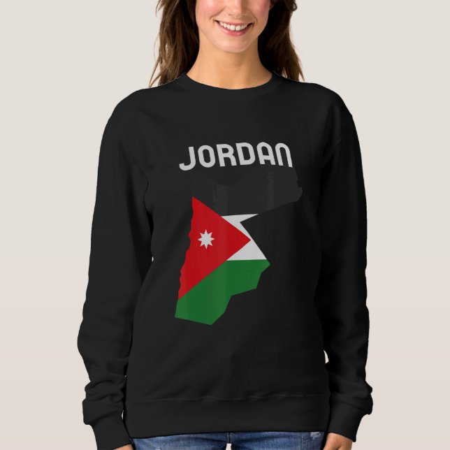 Sweatshirt Jordanie Drapeau jordanien Fête de l'indépendance  (Devant)