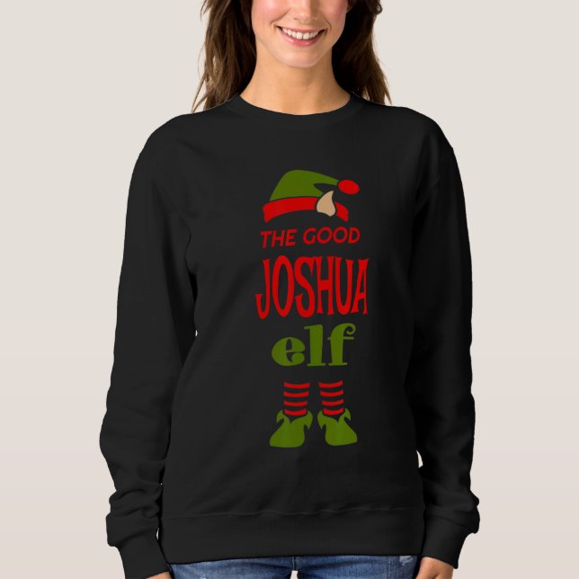 Sweatshirt JOSHUA Elf Good Christmas Matching Pajama Party (Devant)