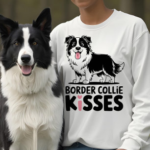 Sweatshirt Jote Bordure Collie Baisers Cartoon Amoureux des c