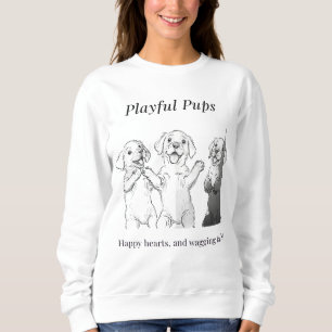 Sweatshirt Jouer des petits, des coeurs heureux et des queues