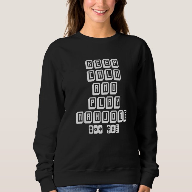 Sweatshirt Jouer Mahjong Tiles Mah Jongg Joueur Carte chinois (Devant)