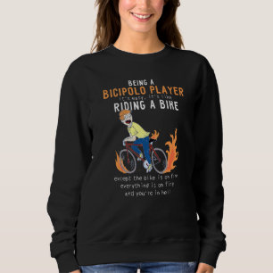 Sweatshirt Joueur Bicipolo Comme équitation Vélo Cycliste Drô