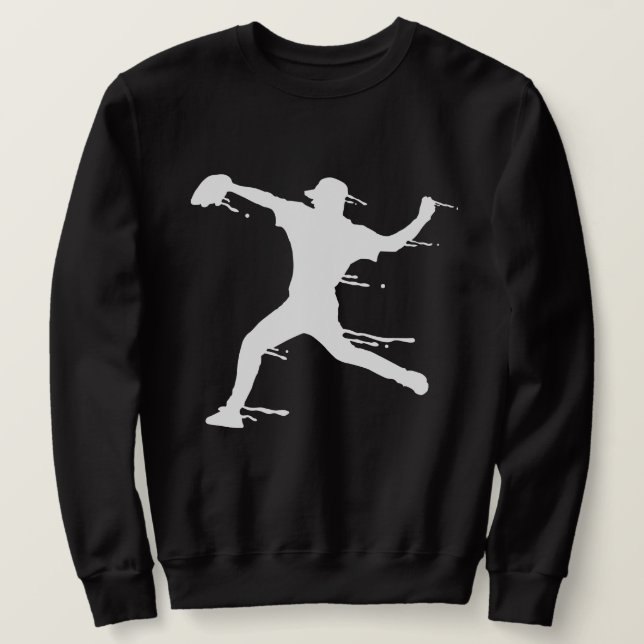 Sweatshirt Joueur de baseball de softball (Design devant)