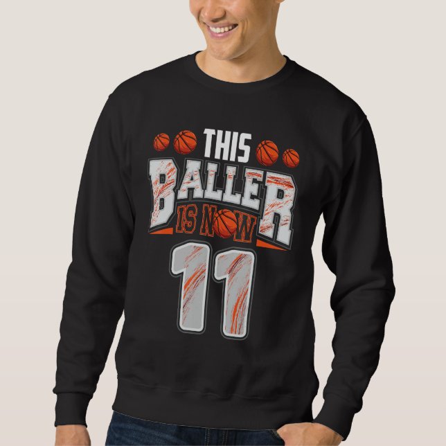 Sweatshirt Joueur de basket-ball 11 ans Basket-ball 11e (Devant)