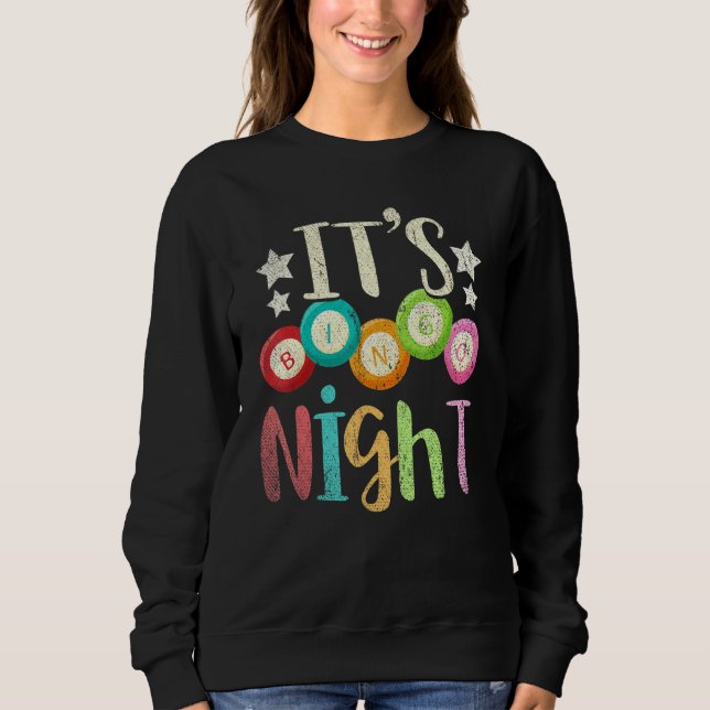 Sweatshirt Joueur de Bingo Jeu de nuit de Bingo Lotterie B (Devant)