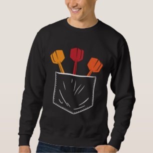 Sweatshirt Joueur de fléchettes graphique rétro Fléchettes Ci