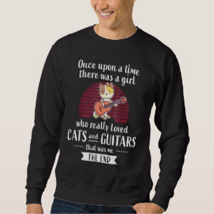 Sweatshirt Joueur de guitare de chat mignon Dit Guitariste I 