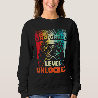Sweatshirt Joueur de jeu vidéo de retour à l'école niveau 3e 
