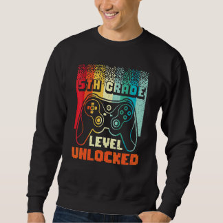 Sweatshirt Joueur de jeu vidéo de retour à l'école niveau 5e 