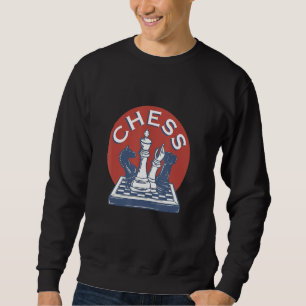 Sweatshirt Joueur d'échecs style rétro