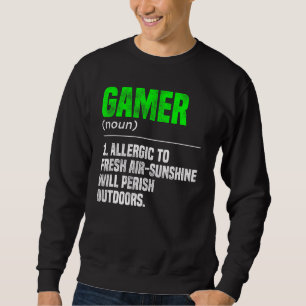 Sweatshirt Joueur Noun Définition Vidéo Jouer Jouer Pc