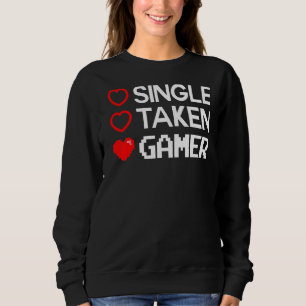 Sweatshirt Joueur unique prise Valentine's Day Jeu Coeur Fu