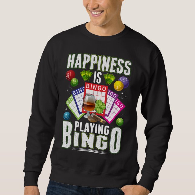 Sweatshirt Joueuse de Bingo Hommes Femmes Drôle Bingo (Devant)