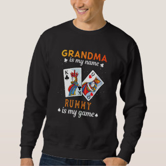 Sweatshirt Joueuse de Rummy féminine Grand-mère de Rummy