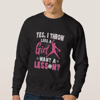 Sweatshirt Joueuse De Softball Graphique Femmes Et Filles