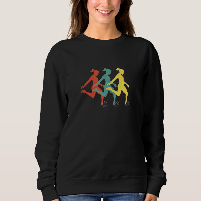 Sweatshirt Joueuse Vintage de football (Devant)