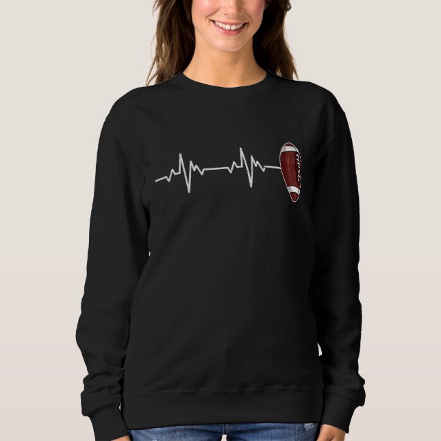 Sweatshirt Jour de jeu avec Leopard Heart Football Maman Hear (Devant)