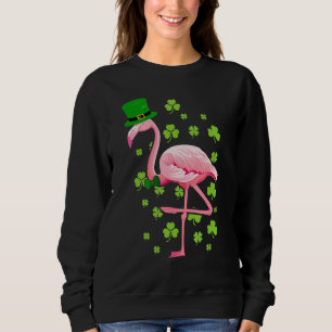 Sweatshirt Jour de la Saint Patrick Flamant rose Leprechaun S