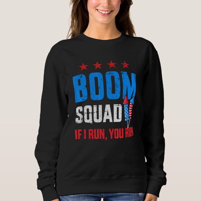 Sweatshirt Jour de l'Indépendance 4 juillet escouade de boum  (Devant)