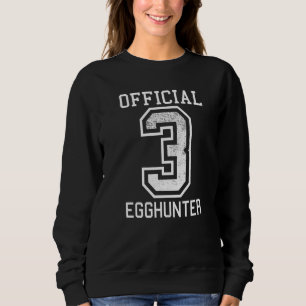Sweatshirt Jour de Pâques 3e anniversaire Chasseur d'oeufs An