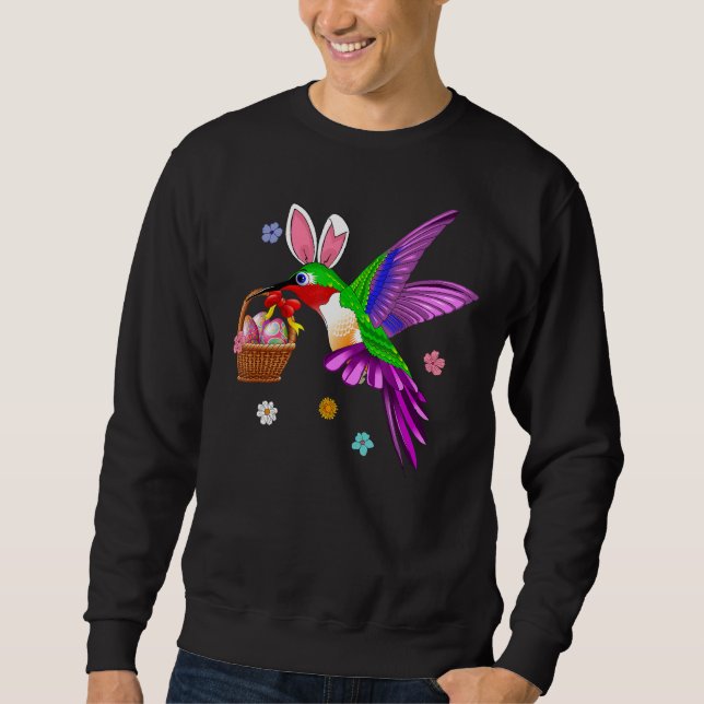 Sweatshirt Jour De Pâques Aux Oiseaux Humides Avec Costume Oe (Devant)