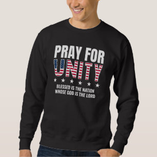 Sweatshirt Jour de prière PRIER POUR L'UNITÉ USA Christian