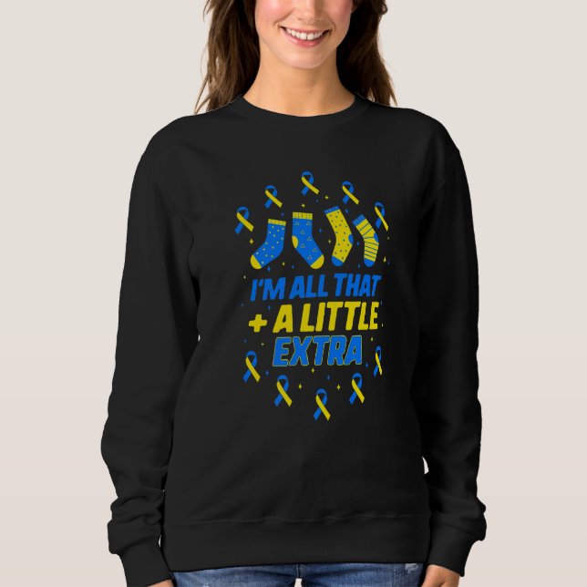 Sweatshirt Jour de sensibilisation au syndrome de Down Little (Devant)
