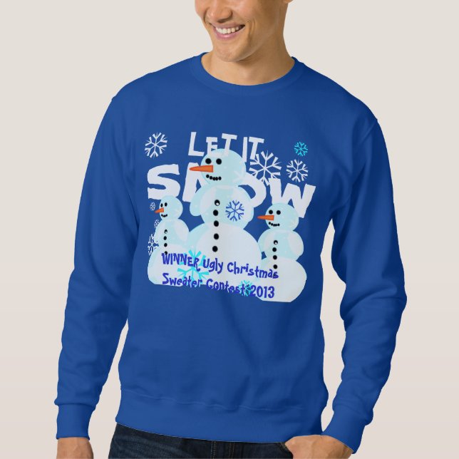 Sweatshirt Jour laid de chandail de Noël de bonhommes de (Devant)