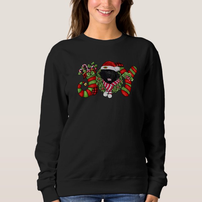 Sweatshirt Joy Christmas Newfoundland Dog Santa Pajamas Xmas (Devant)