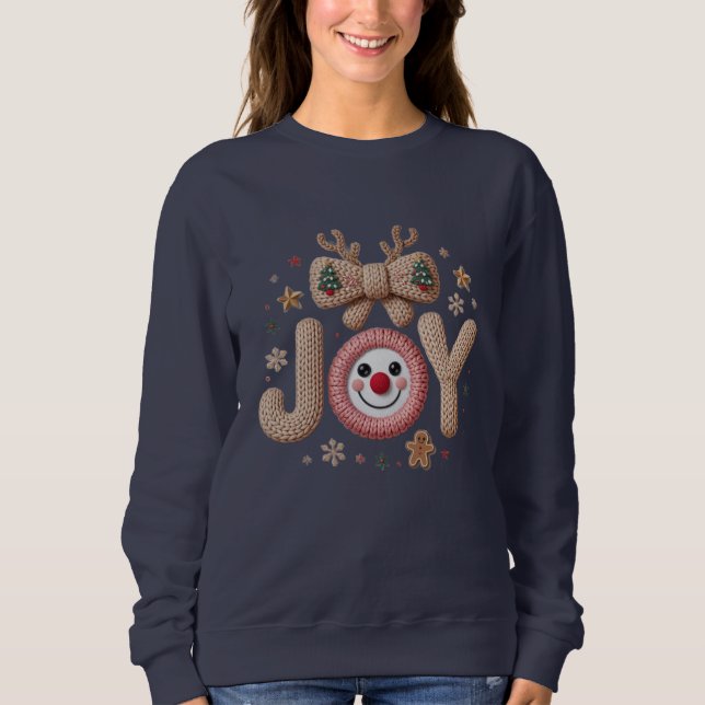 Sweatshirt Joy Knitted Holiday (Devant)