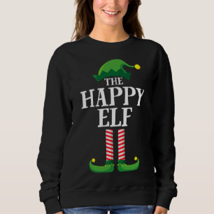 Sweatshirt Joyeuse fête de Noël d'un elfe jumelé à la famille