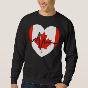 Sweatshirt Joyeuse fête du Canada Infirmière à rythme cardiaq