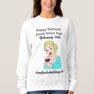 Sweatshirt Joyeuse Journée nationale du vin de boisson - 18 f