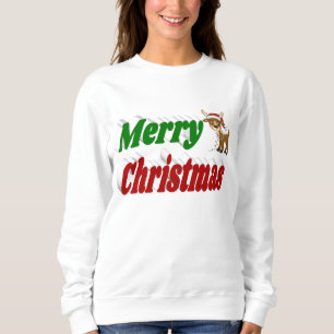 Sweatshirt Joyeuse typographie de Christmas Reindeer