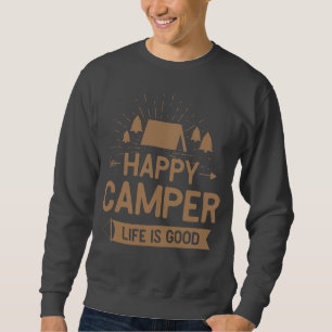 Sweatshirt Joyeuse vie de camper est bonne couleur grise Homm