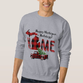 Sweatshirt Joyeuses fêtes ! | Buffalo Plaid Check Michigan